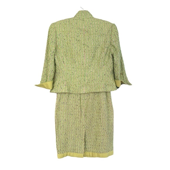 Carlisle Collection Women’s 2-Piece Jacket and Dress Set. Pink, Green. Size 2 - Picture 3 of 13